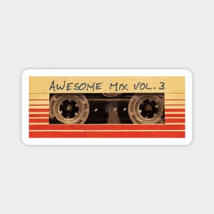 Awesome mix vol3. Guardians of the gal design. Soundtrack Galaxy vol3 Guardians Marv GalaxyOST Magnet