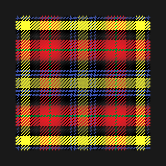 Scottish tartan Black Watch, black, yellow, red by kavalenkava