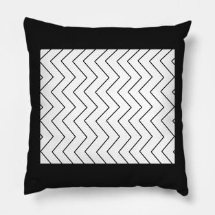 Abstract zigzag - black and white. Pillow