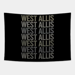 Gray Text Art West Allis Tapestry