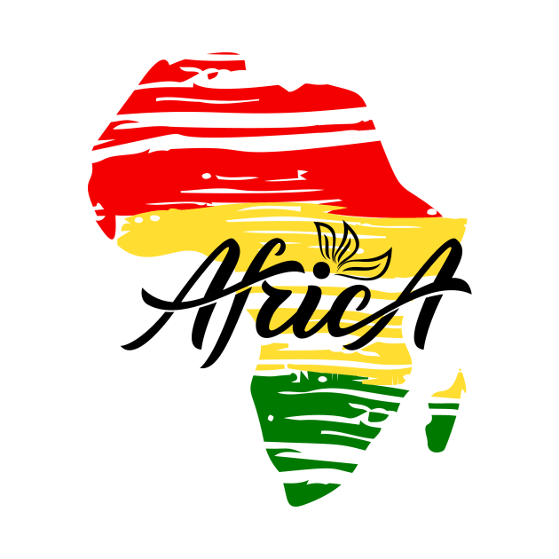 Africa silhouette map, texture effect by linasemenova