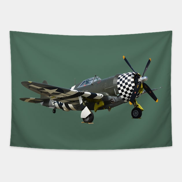 P-47 Thunderbolt (front print) Tapestry by Doc Dakota's Trading Post