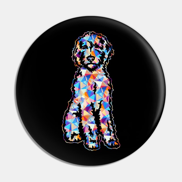 Labradoodle T shirt Labradoodle Geometric Pin by LaurieAndrew