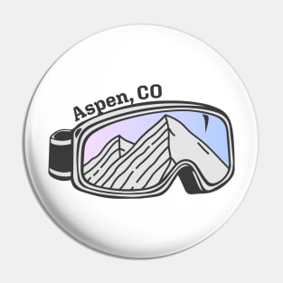 Sunset Mountain Ski Goggles | Aspen, Colorado Pin