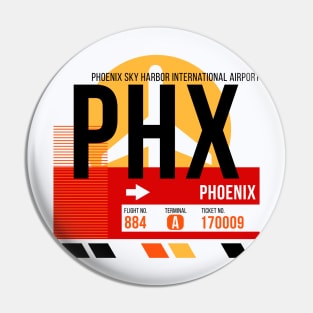 Phoenix (PHX) Airport // Sunset Baggage Tag Pin