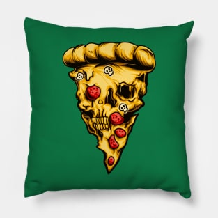 Pizza skull illustration Pillow