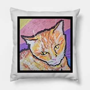 Ginger Cat - Traditional Art - Paint Pens. Pillow