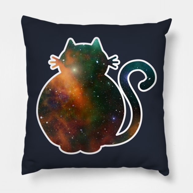 Space Kitten Pillow by BraaiNinja