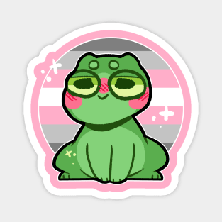 pride frog- Demigirl Variant Magnet