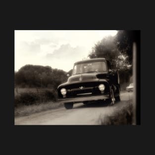 1954 FORD F-100, black white T-Shirt