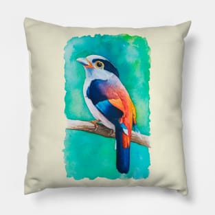 The watercolor bird Pillow