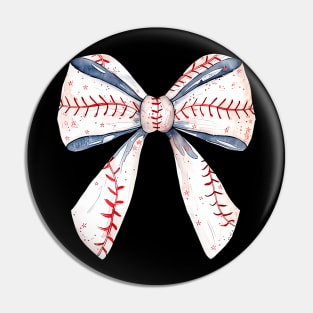 Baseball Mom Coquette Bow Mothers Day Baseball Mama Pin