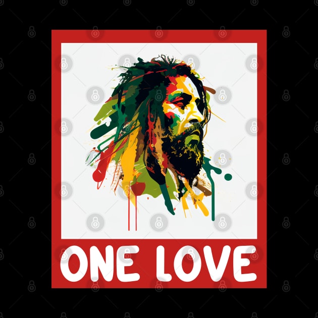 One Love Rastafari Rasta Reggae by Merchweaver