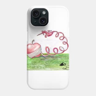 Red Apple Unicorn Horse Pony Lover Equestrian Fruit Loves Funny Silly Phone Case