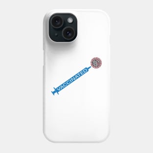 Vaccinated vaccine injector and virus Phone Case