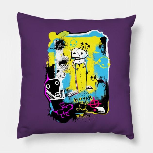 crazy doodling Pillow by Shtakorz