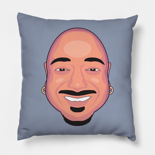 Giant Floating Bald Head Pillow by EvilTees