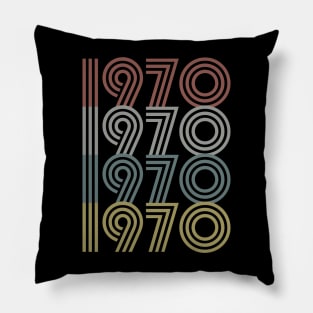 1970 Birth Year Retro Style Pillow