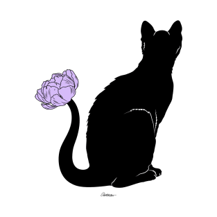 Flower Cat Purple T-Shirt