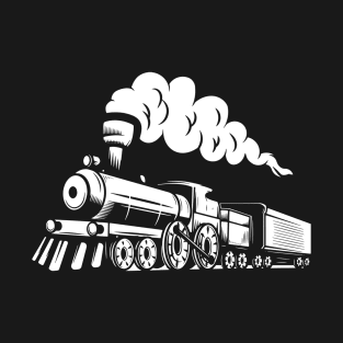 Steam Locomotive - Railroad Engine Railway Station Train T-Shirt