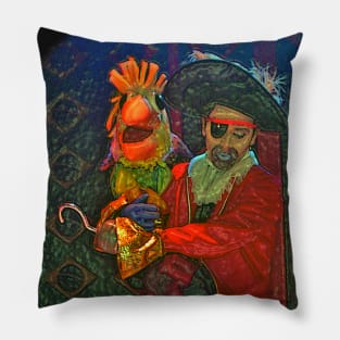 Captain and Parakeet Pillow