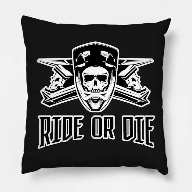 Ride Or Die Pillow by Hoyda