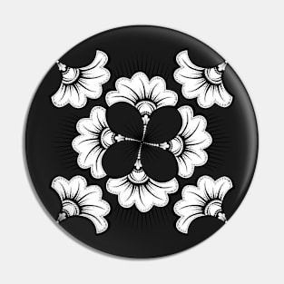 Hibiscus flower in zen minimalist mandala Pin