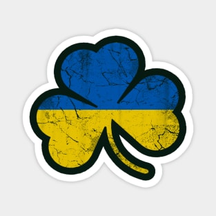 Ukraine Flag Shamrock St Patrick's Day Irish Magnet