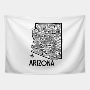 Arizona Map Tapestry