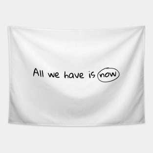 Quote: All we have is now. Gift for traveler, and easygoing person. Tapestry