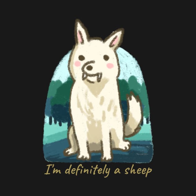 Cute wolf is a sheep by Mayarart