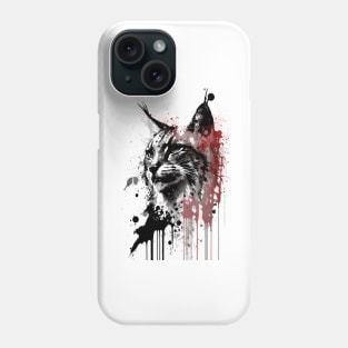 Bobcat Ink Portrait Phone Case