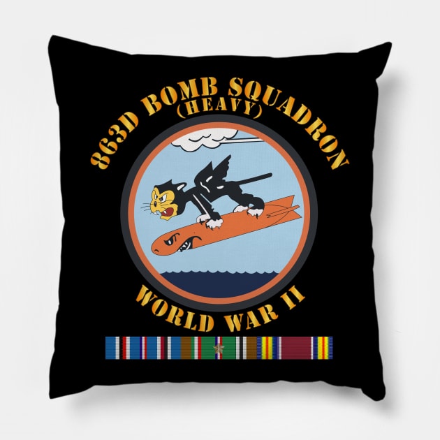 AAC - 863d Bomb Squadron - WWII w EUR SVC Pillow by twix123844