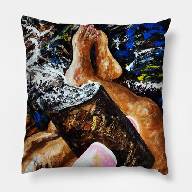 smokey seductions 3 Pillow by amoxes