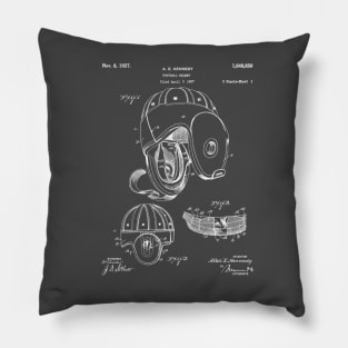 Football Helmet Patent - Sports Fan Football Player Art - Antique Pillow