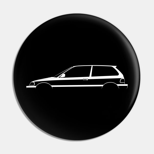 Honda Civic Si (EF) Silhouette Pin by Car-Silhouettes