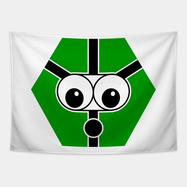 Hexy (18xx.games mascot) Tapestry by Board Game Blitz