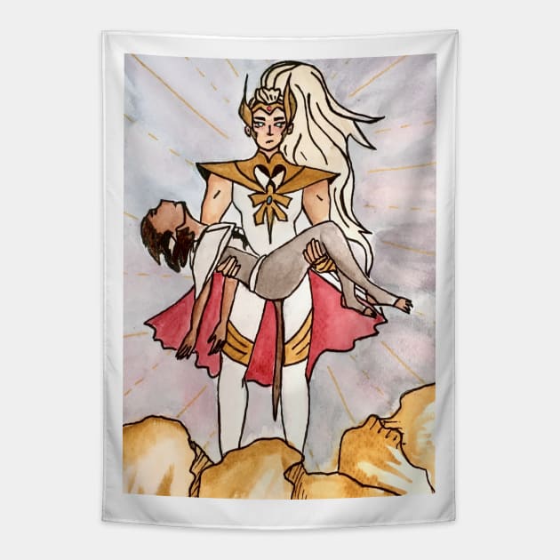 Catradora Shera Art Tapestry by TheDoodlemancer