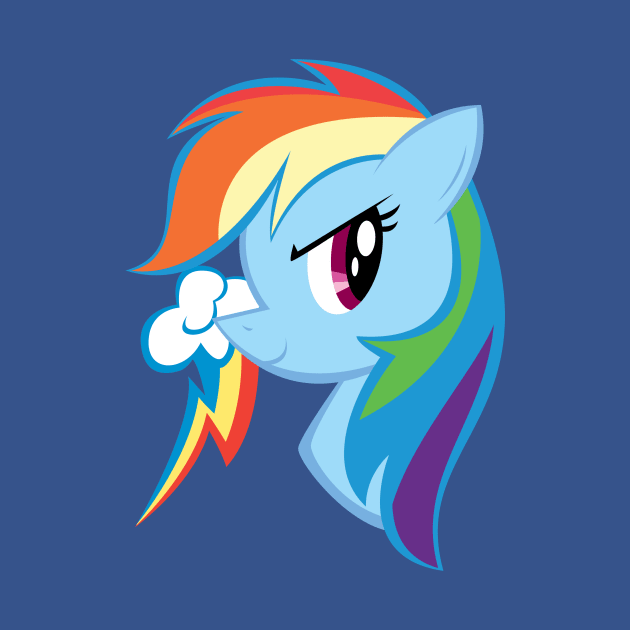 Pony Head: Rainbow Dash by soldominotees