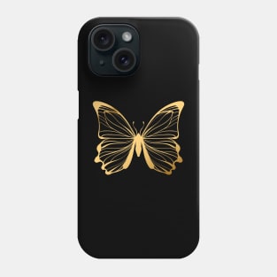 Gold Butterfly Phone Case