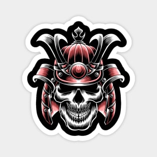 Artwork Illustration Skull Samurai Magnet