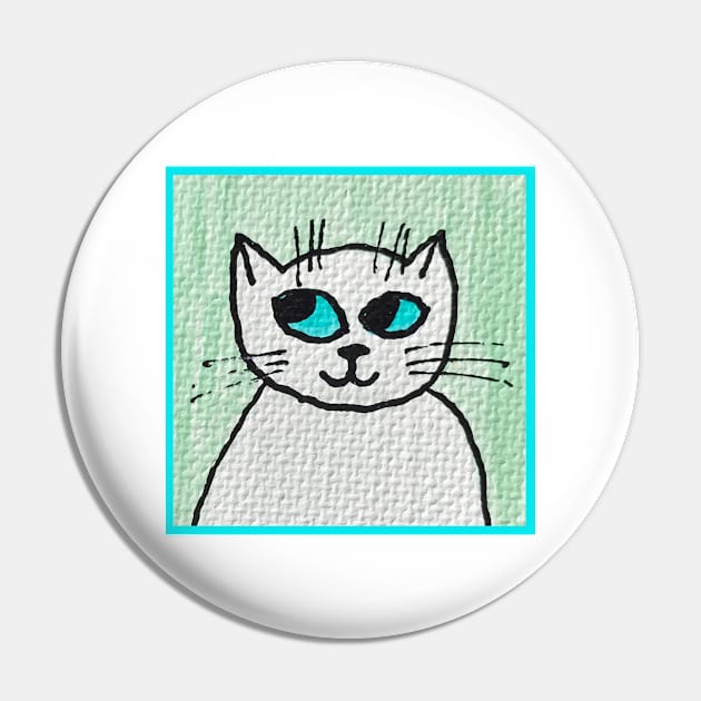 Whimsical Cat Portrait #3 Pin by ErinBrieArt