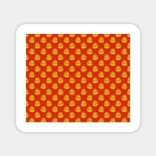 Happy Jack O Lantern Orange Pattern Magnet