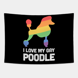 Poodle - Funny Gay Dog LGBT Pride Tapestry