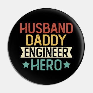 Husband Daddy Engineer Hero Gift Engineer Dad Gift Pin
