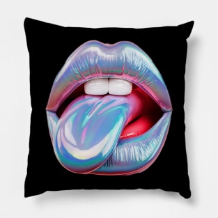 Fluorescent Tongue | T Shirt Design Pillow