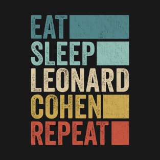 Funny Eat Sleep Leonard Repeat Retro Vintage T-Shirt