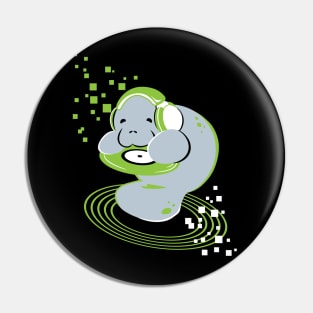 DJ Manatee Pin