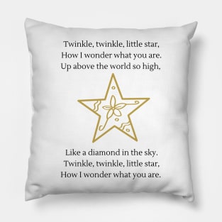 Twinkle twinkle little star nursery rhyme Pillow