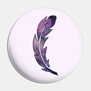 Galaxy Feather | Purple + Pink Feather | Watercolor Galaxy Feather Pin